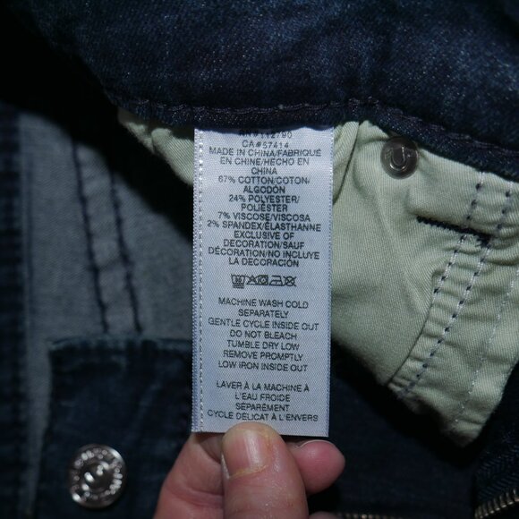 True Religion Geno Big T Flap Jeans Men's Size 36x32 Super Dark Wash Denim NWT - Picture 10 of 11